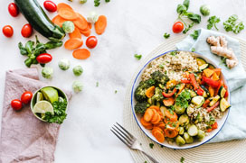 Vegetable Salad On Plate